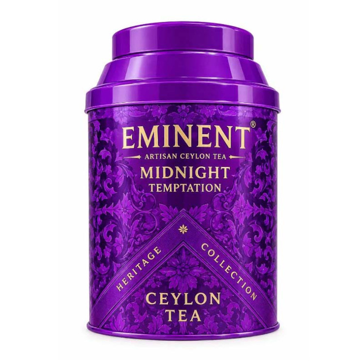 چای سیاه امیننت Eminent مدل وسوسهٔ نیمهشب Midnight Temptation ( قوطی فلزی 150 گرمی )