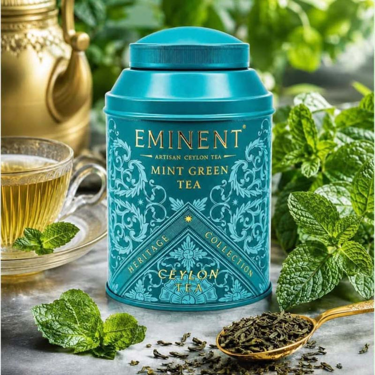 چای سبز امیننت Eminent مدل نعناع Mint Green ( قوطی فلزی 150 گرمی )