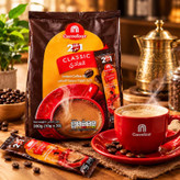 کافی میکس ۲ در ۱ بدون شکر کارفور Carrefour مدل کلاسیک Classic ( بسته 30 عددی )