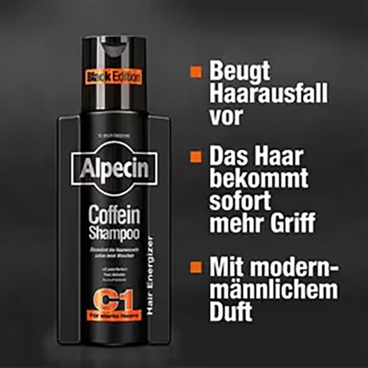 شامپو ضد ریزش مشکی آلپسین Alpecin مدل سی وان کافئین دار C1 Coffein