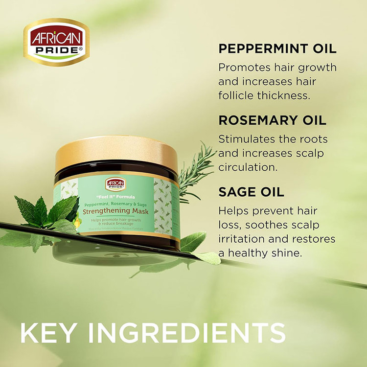 ماسک داخل حمام تقویت کننده و استحکام بخش رزماری آفریکن پراید African Pride مدل Feel It Formula