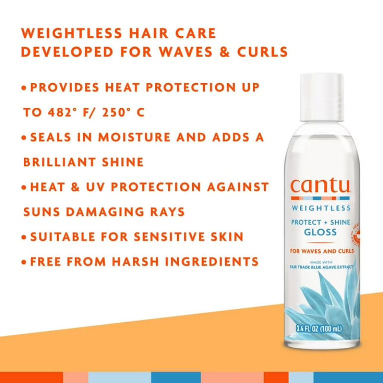 سرم درخشان کننده و محافظت از ساقه آگاوه کنتو Cantu کالکشن جدید Weightless Smoothing