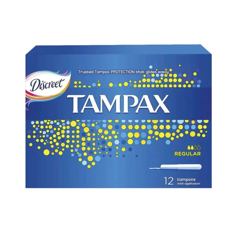 تامپون تامپکس Tampax مدل ریگولار Regular ( بسته ۱۲ عددی )