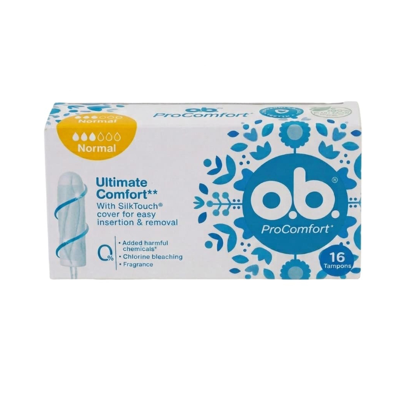 تامپون او.بی پروکامفورت o.b. ProComfort مدل نرمال Normal ( بسته ۱۶ عددی )