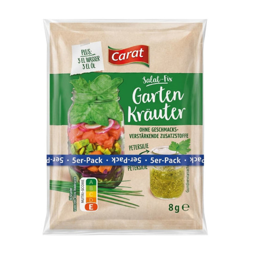 چاشنی سس سالاد کارات Carat با طعم سبزیجات باغچه Garten Kräuter ( پک ۵ عددی )