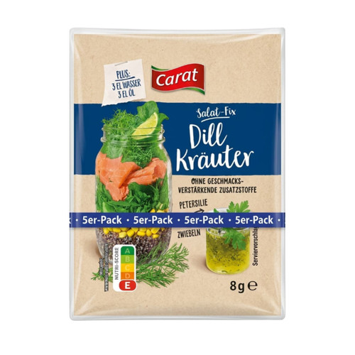 چاشنی سس سالاد کارات Carat با طعم شوید و سبزیجات معطر Carat Dill Kräuter (پک ۵ عددی )