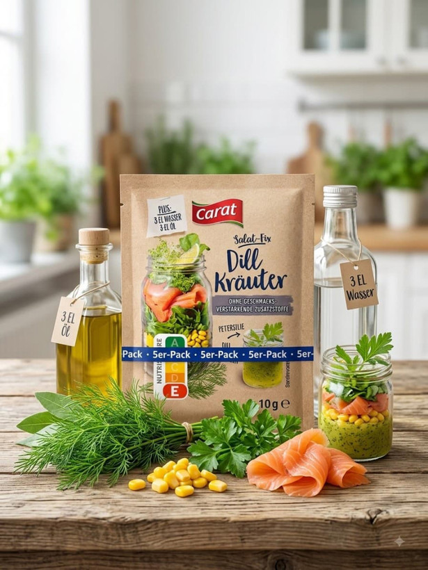 چاشنی سس سالاد کارات Carat با طعم شوید و سبزیجات معطر Carat Dill Kräuter (پک ۵ عددی )