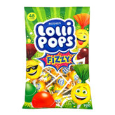 آبنبات چوبی میوه ای روشن Roshen مدل گاز دار Fizzy ( بسته ۴۸ عددی )