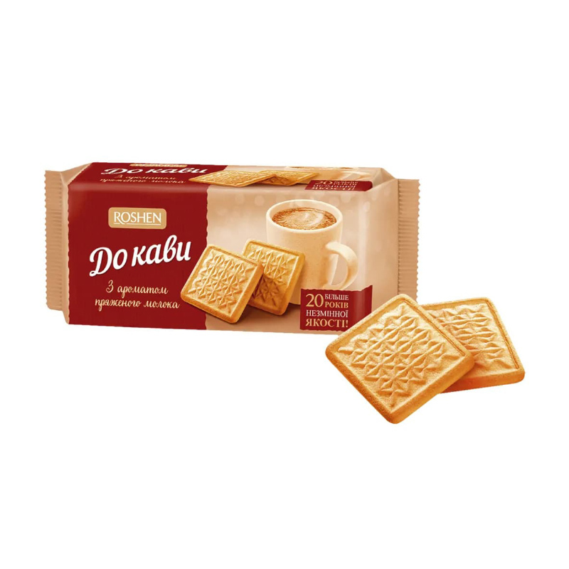 بیسکوئیت مخصوص قهوه روشن Roshen Do Kavy با طعم شیر پخته  ( بسته ۱۸۵ گرمی )