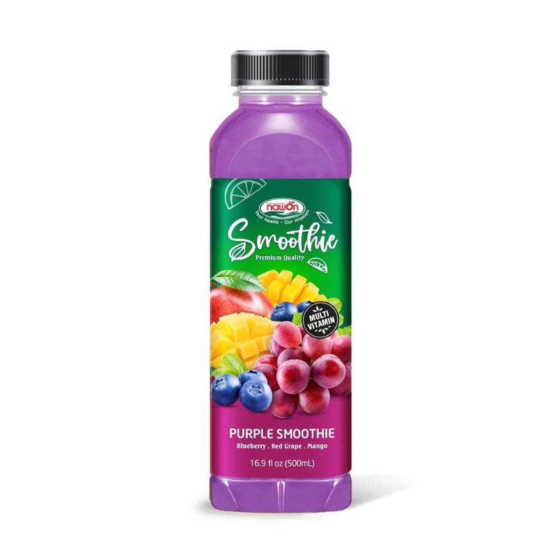 نوشیدنی اسموتی بنفش نوان Nawon Purple Smoothie با طعم بلوبری ، انگور قرمز ، انبه ( 500 میل )