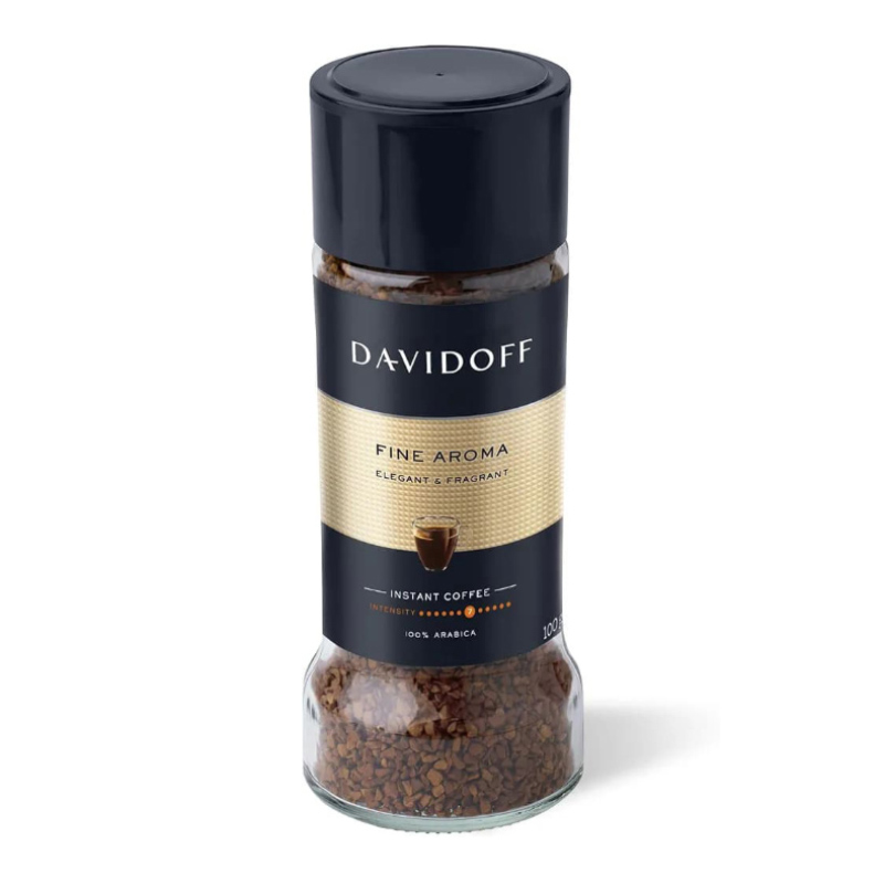 قهوه فوری دیویدف DAVIDOFF مدل FINE AROMA ( شیشه 90 گرمی )