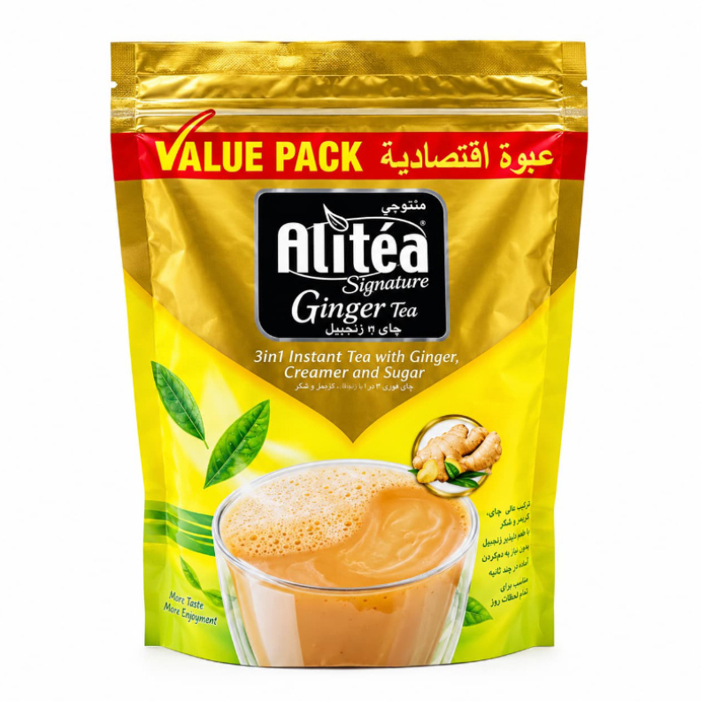 چای کرک ۳ در ۱ علی‌ تی Alitéa مدل زنجبیل Ginger ( بسته 500 گرمی )