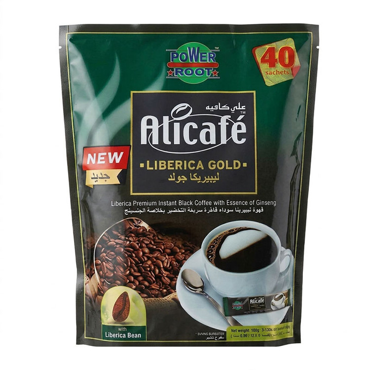 قهوه فوری علی کافه Alicafé مدل لیبریکا گلد Liberica Gold ( بسته 40 عددی )