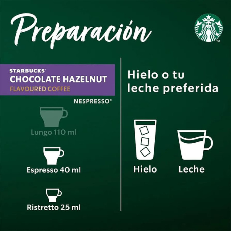 کپسول قهوه استارباکس starbucks مدل شکلات و فندق Chocolate Hazelnut ( پک 10 عددی )