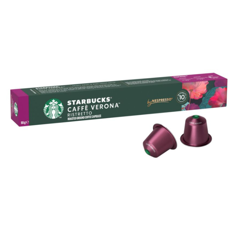 کپسول قهوه استارباکس Starbucks مدل کافه ورونا Caffè Verona ( پک 10 عددی )