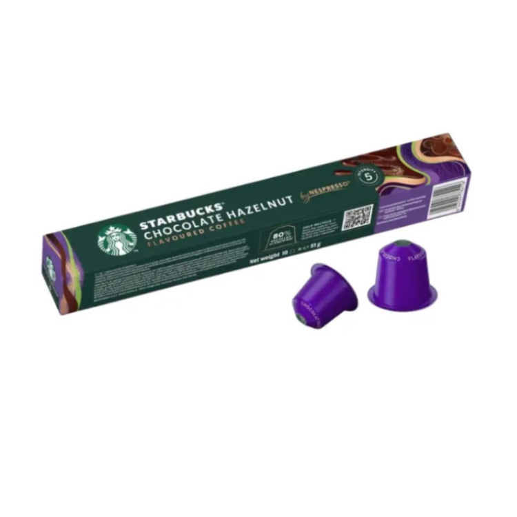 کپسول قهوه استارباکس starbucks مدل شکلات و فندق Chocolate Hazelnut ( پک 10 عددی )